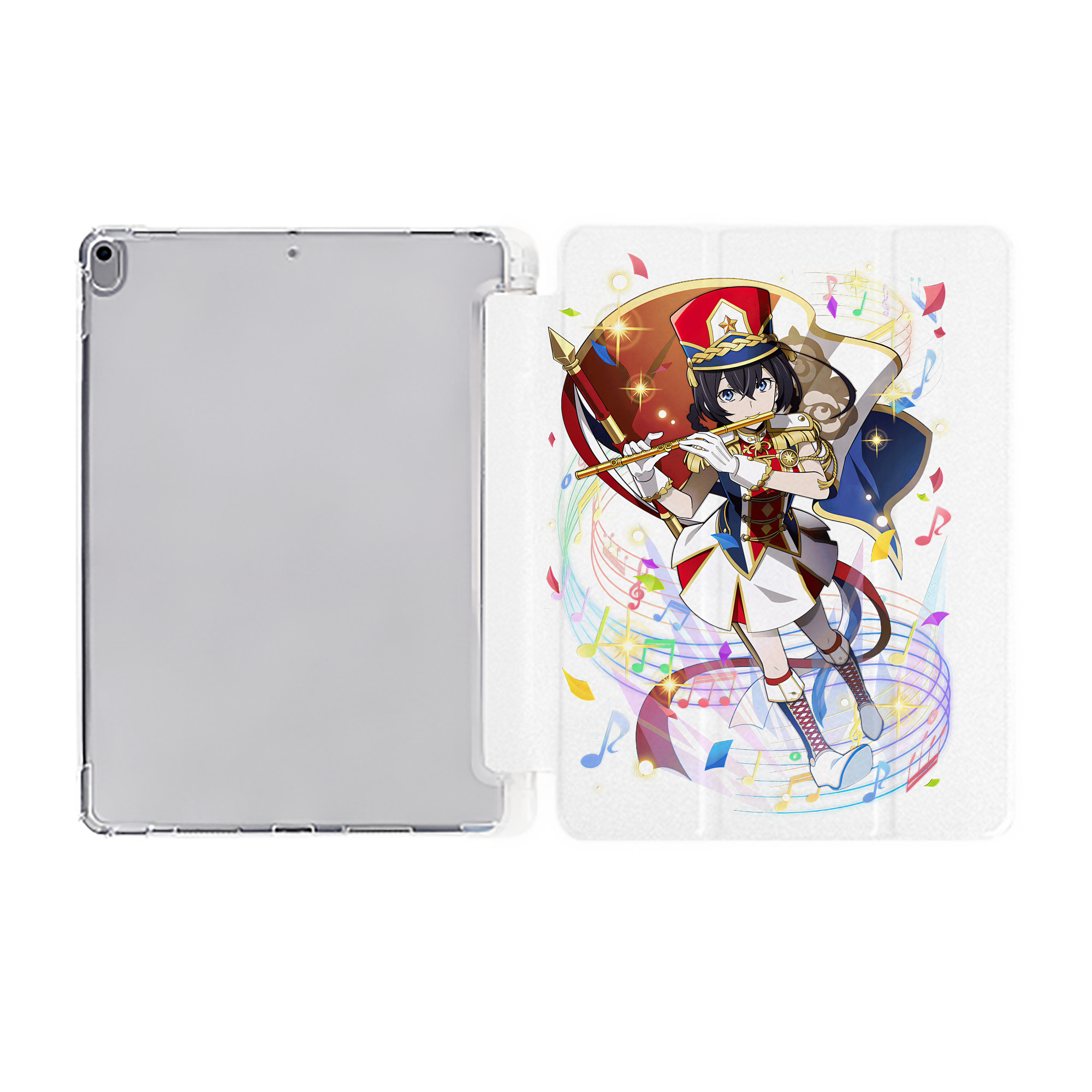 （画像用） 文豪ストレイドッグス Bungo Stray Dogs IPad ケース ペン収納付き 三つ折りスタンド PUレザー×シリコン 対応機種9.5/10.5/10.9インチ